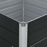 Verhoogde Plantenbak 100x100x45 cm Staal Bruin - 34% Korting