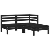 3-delige loungeset grenenhout met kussens (35% korting)