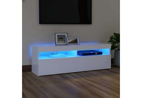 Tv-meubel met LED-verlichting 120cm Wit - 41% Korting