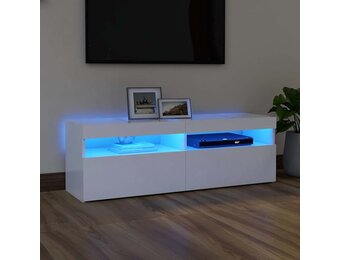 Tv-meubel met LED-verlichting 120x35x40 cm Wit - 34% Korting