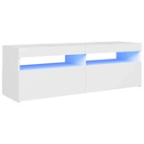 Tv-meubel met LED-verlichting 120x35x40 cm Wit - 34% Korting
