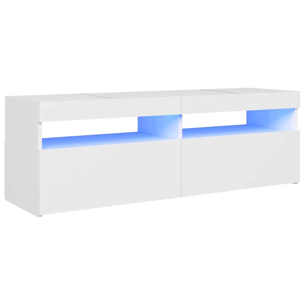 Tv-meubel met LED-verlichting 120x35x40 cm Wit - 34% Korting