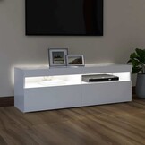 Tv-meubel met LED-verlichting 120x35x40 cm Wit - 34% Korting