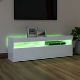 Tv-meubel met LED-verlichting 120x35x40 cm Wit - 34% Korting