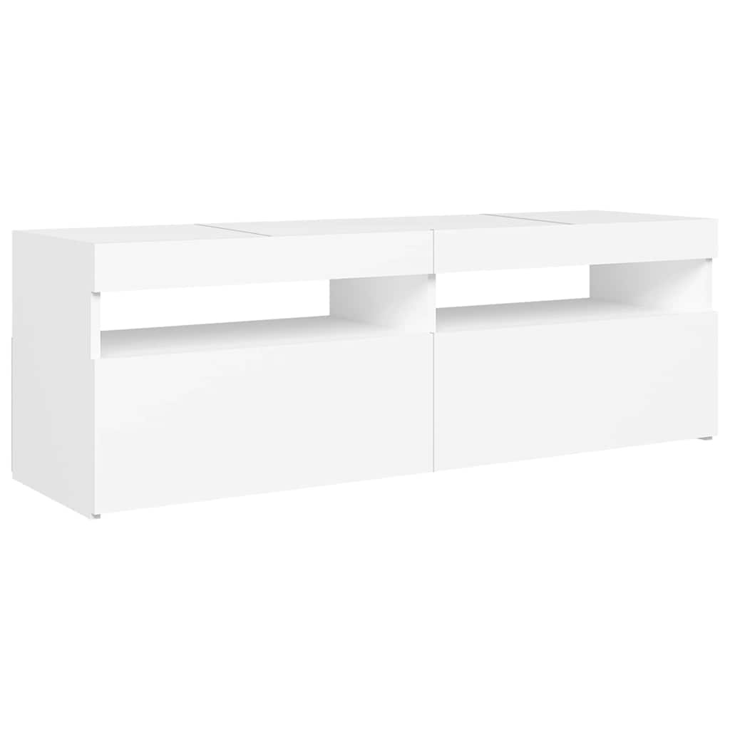 Tv-meubel met LED-verlichting 120x35x40 cm Wit - 34% Korting