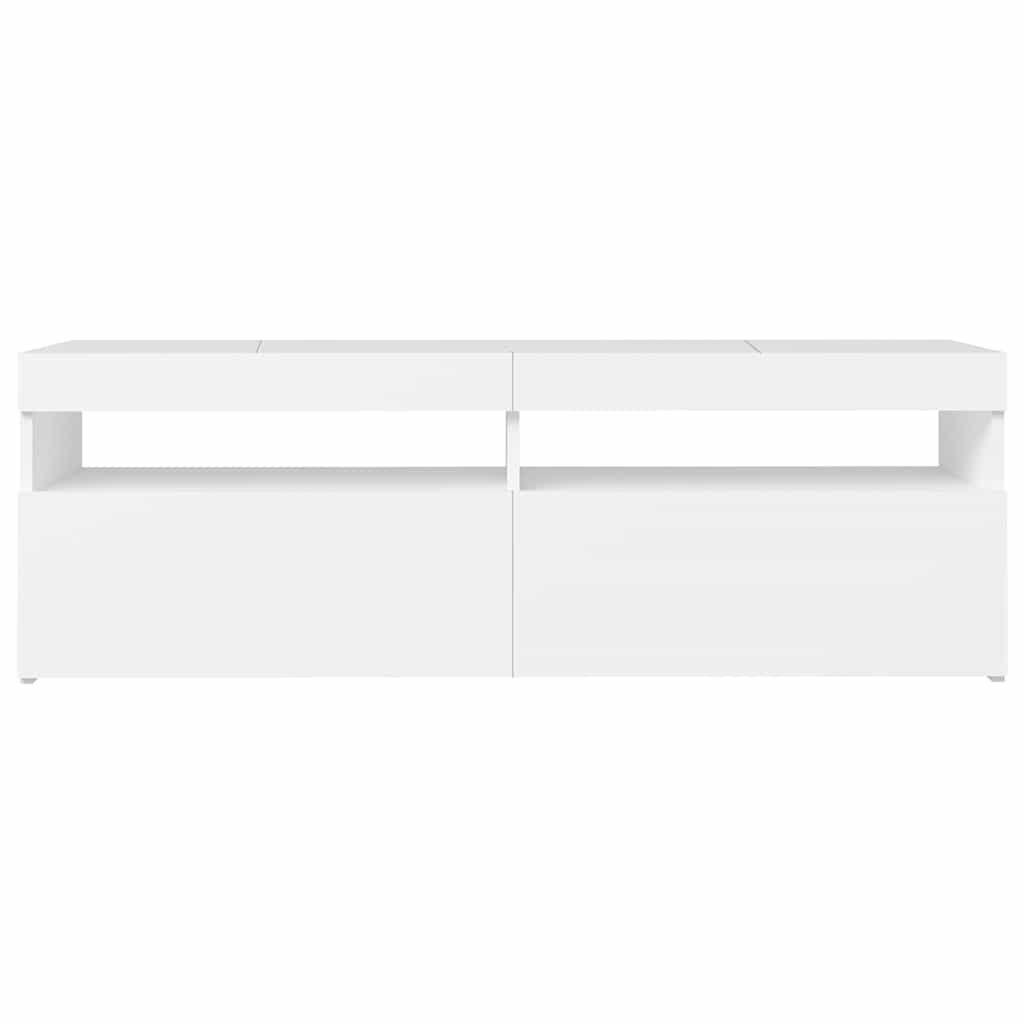 Tv-meubel met LED-verlichting 120x35x40 cm Wit - 34% Korting