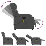 Verstelbare Massagestoel Stof Donkergrijs - 35% Korting