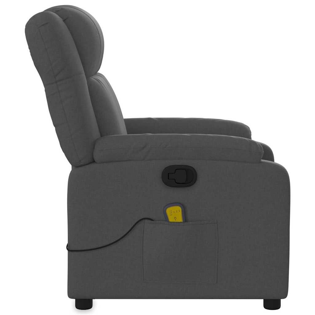 Verstelbare Massagestoel Stof Donkergrijs - 35% Korting