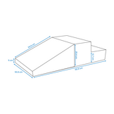Miniglijbaan Schuimblokken 25cm Crème - Modulair & Veilig Speelgoed - 34% Korting