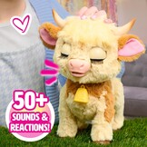 Interactieve Knuffelkoe Maggie 28cm - 50+ Geluiden - 34% Korting!