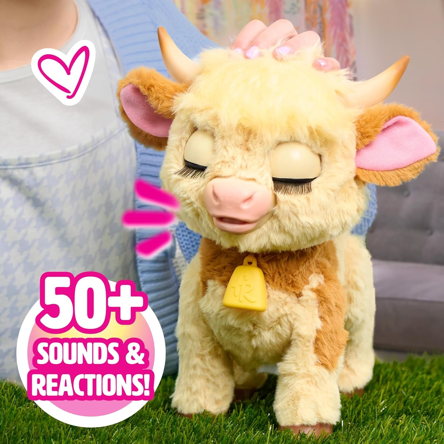 Interactieve Knuffelkoe Maggie 28cm - 50+ Geluiden - 34% Korting!