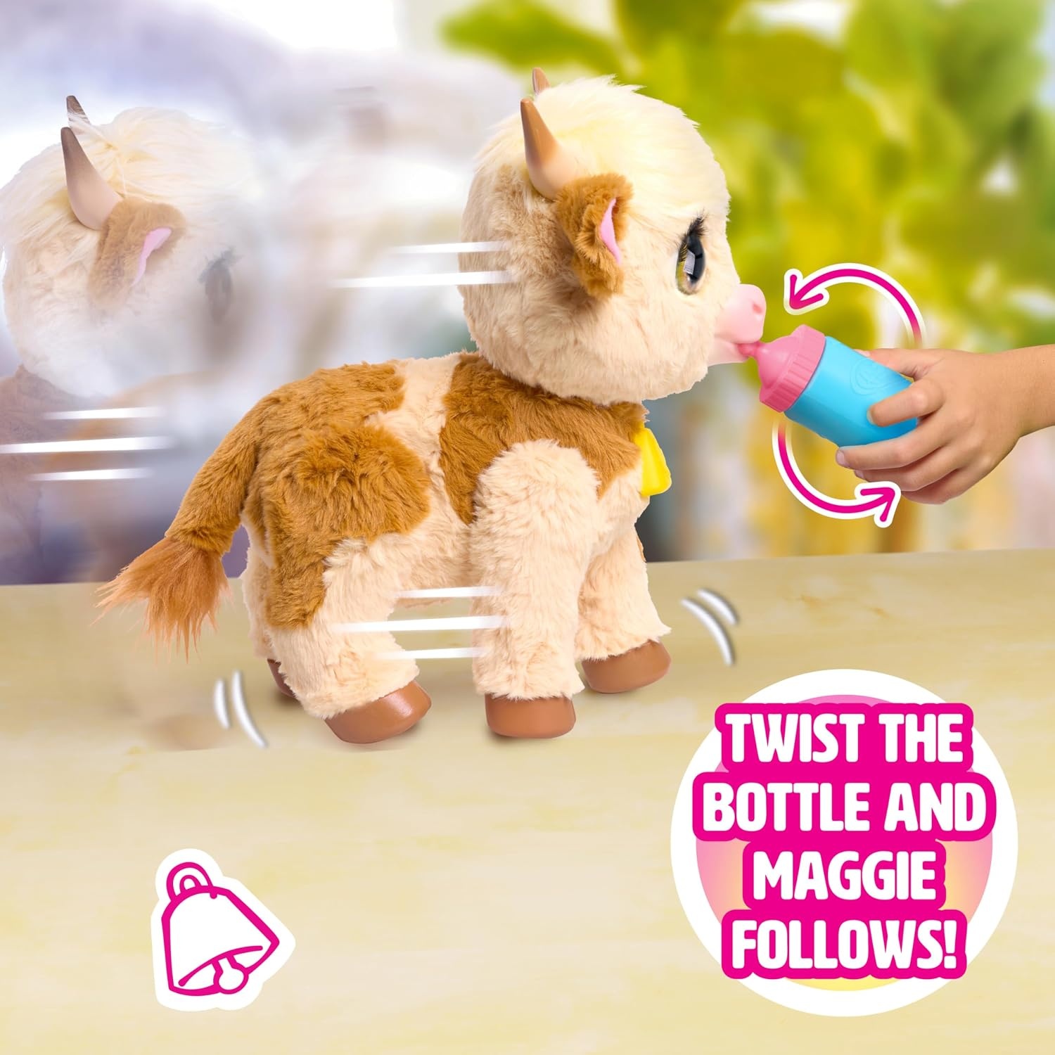 Interactieve Knuffelkoe Maggie 28cm - 50+ Geluiden - 34% Korting!