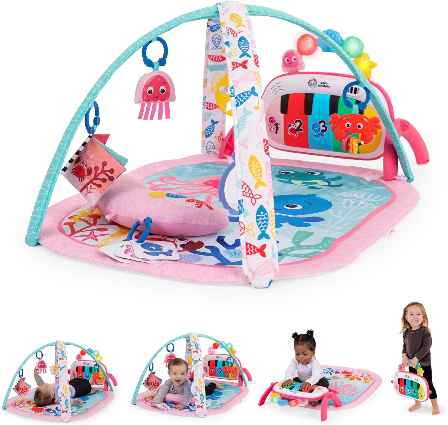 Baby Einstein Muziek Speelmat - 4-in-1 met Piano & 70+ Geluiden (Roze) - 34% Korting