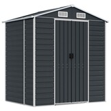 VidaXL Tuinschuur Staal Antraciet 191x130x198 cm - 55% Korting!