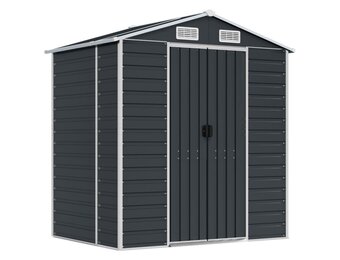 VidaXL Tuinschuur Staal Antraciet 191x130x198 cm - 55% Korting!