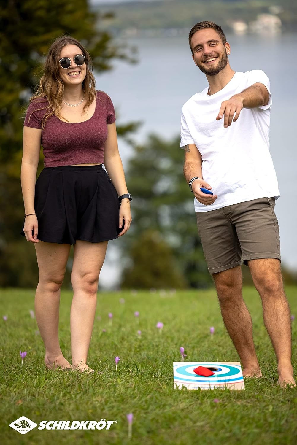 Schildkröt Cornhole Spel - Rood/Blauw - 34% Korting