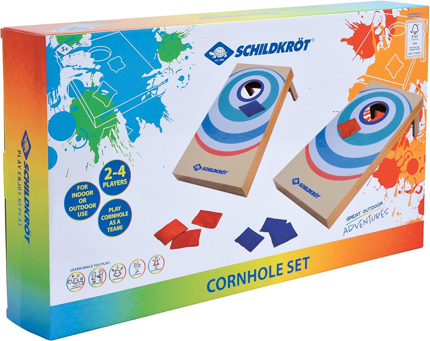 Schildkröt Cornhole Spel - Rood/Blauw - 34% Korting