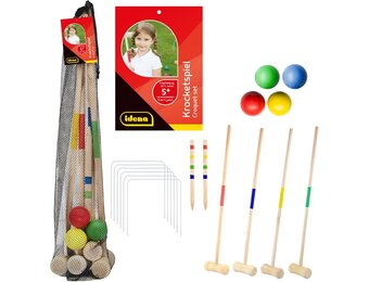 Houten Kindercroquetspel met 27% Korting - 4 Spelers
