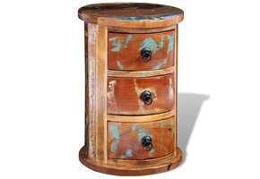 Kast met 3 Lades - Gerecycled Hout - 36% Korting