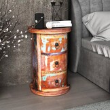 Uniek Kastje met 3 Lades van Gerecycled Hout - 30% Korting!