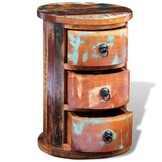 Uniek Kastje met 3 Lades van Gerecycled Hout - 30% Korting!