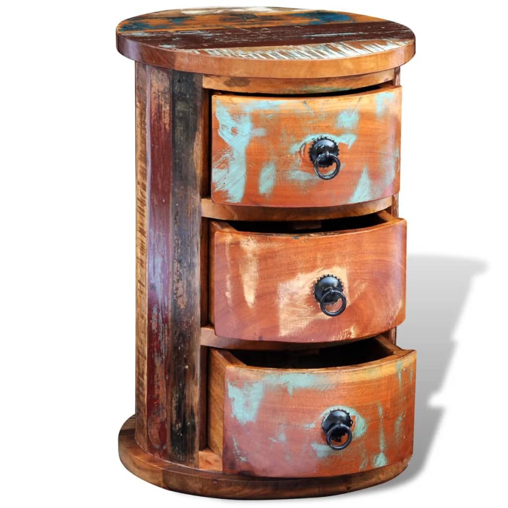 Uniek Kastje met 3 Lades van Gerecycled Hout - 30% Korting!