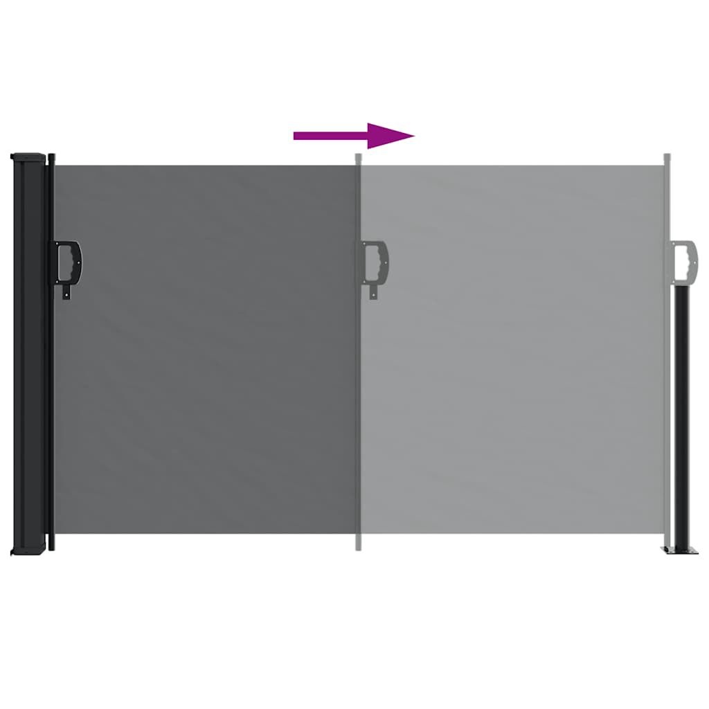 Uittrekbaar Windscherm Zwart 120x600 cm - 29% Korting!