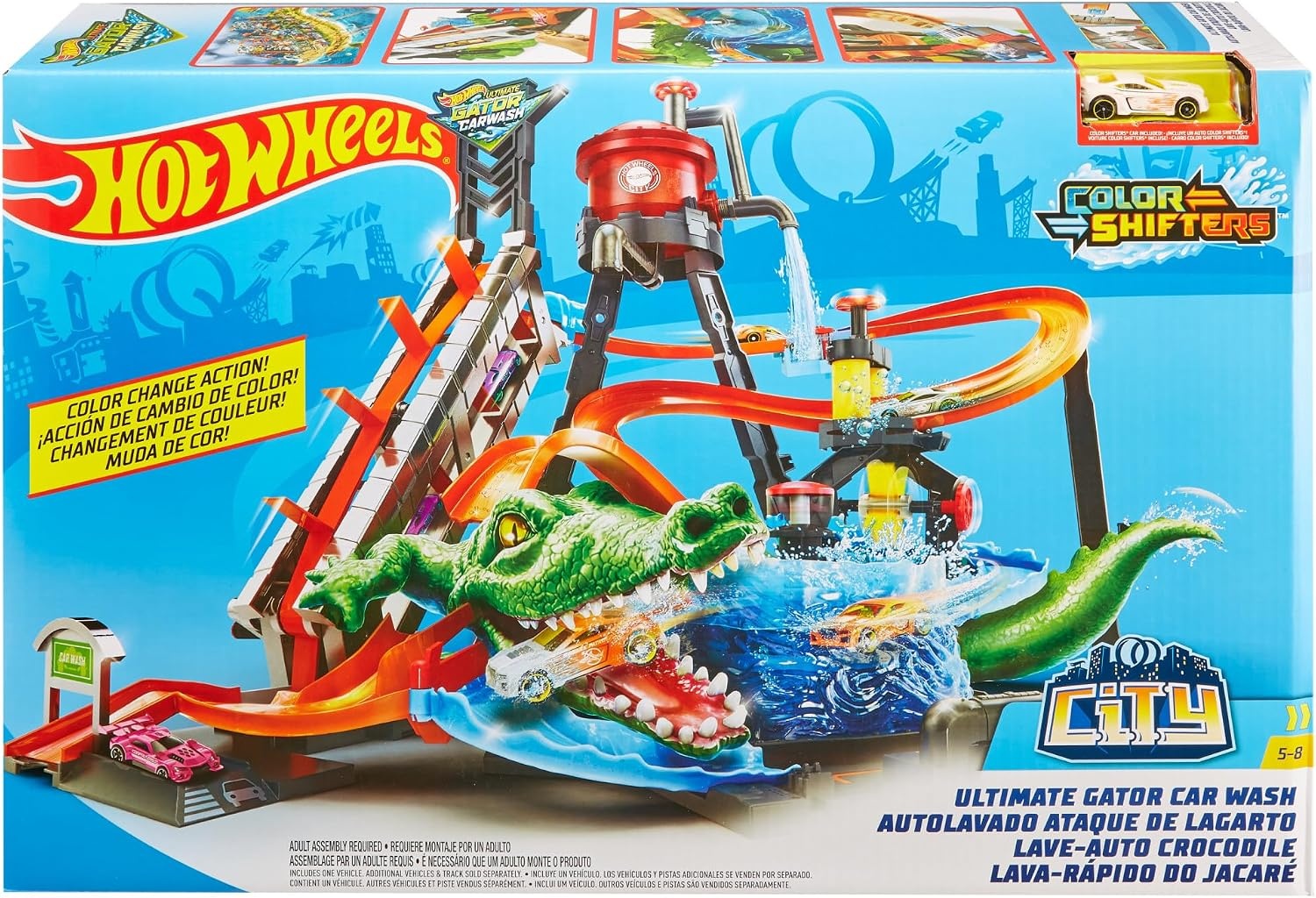 Hot Wheels City Gator Autowasstraat Speelset - 54% Korting!