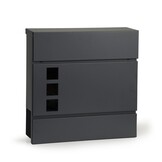 Antraciet Brievenbus (37x37x10 cm) met Krantenhouder - 53% Korting