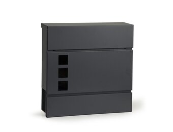 Antraciet Brievenbus (37x37x10 cm) met Krantenhouder - 53% Korting