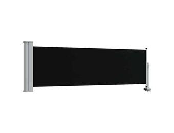 Uittrekbaar Tuinscherm 80x300 cm Zwart - 34% Korting!