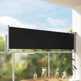 Uittrekbaar Tuinscherm 80x300 cm Zwart - 34% Korting!