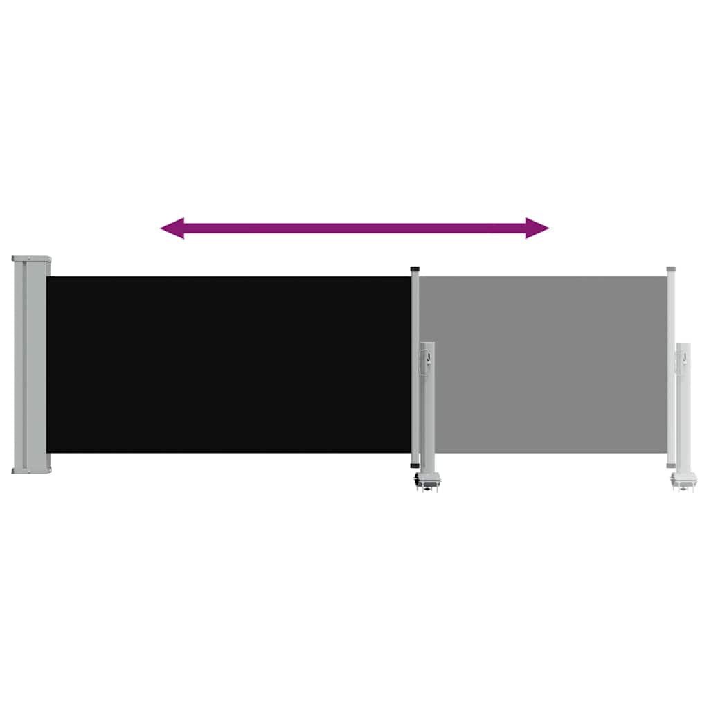 Uittrekbaar Tuinscherm 80x300 cm Zwart - 34% Korting!