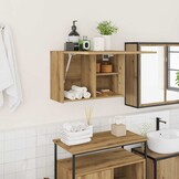 vidaXL Badkamerwandkast 60x25x40 cm bewerkt hout artisanaal eikenkleur