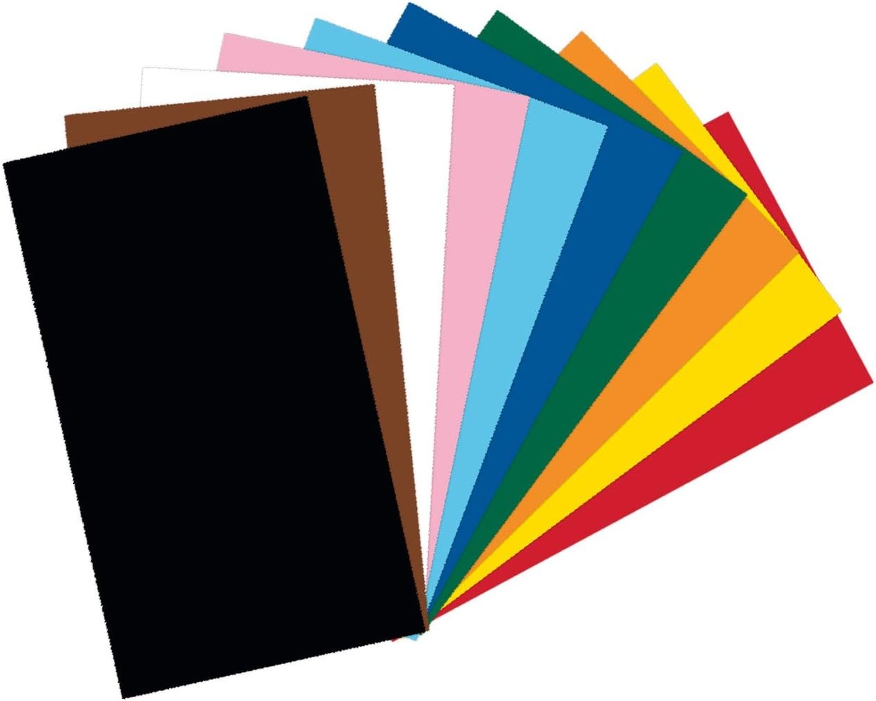folia 61/50 09 - Fotokarton mix 50 x 70 cm, 300 g/m², 50 vellen gesorteerd in 10 kleuren, voor het knutselen en creatief vormgeven van kaarten, raamafbeeldingen en voor scrapbooking