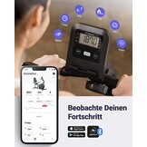 MERACH Ligergometer voor thuis met 8 verstelbare weerstandsniveaus, smart bluetooth, exclusieve app-connectiviteit, lcd-display, hartslagsensoren en verstelbare rugleuning