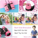 OSDUE Kindertelescoop Buitenspeelgoed, 4x30 Hoge Resolutie Verrekijker voor Kinderspeelgoed Educatief Leren Kinderverrekijker voor buitenspelen, Cadeaus voor jongens en meisjes van 3-12 jaar oud