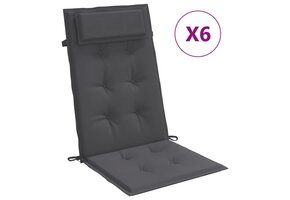 vidaXL Stoelkussens 6 Stuks - Antraciet Oxford Stof (41% Korting)