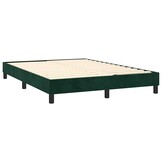 vidaXL Boxspring bed 140x200 cm fluweel donkergroen