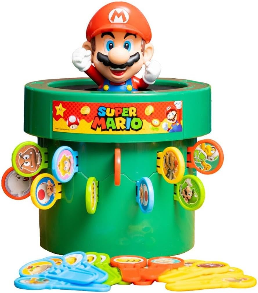 TOMY Pop Up Super Mario Board Game | 2-4 Players | Boys & Girls Aged 4 and Up | Family & Preschool Game