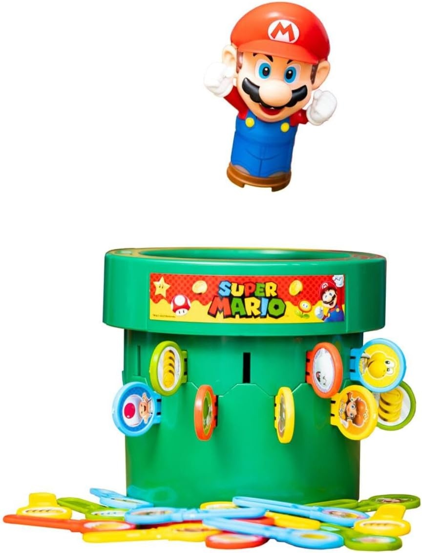 TOMY Pop Up Super Mario Board Game | 2-4 Players | Boys & Girls Aged 4 and Up | Family & Preschool Game