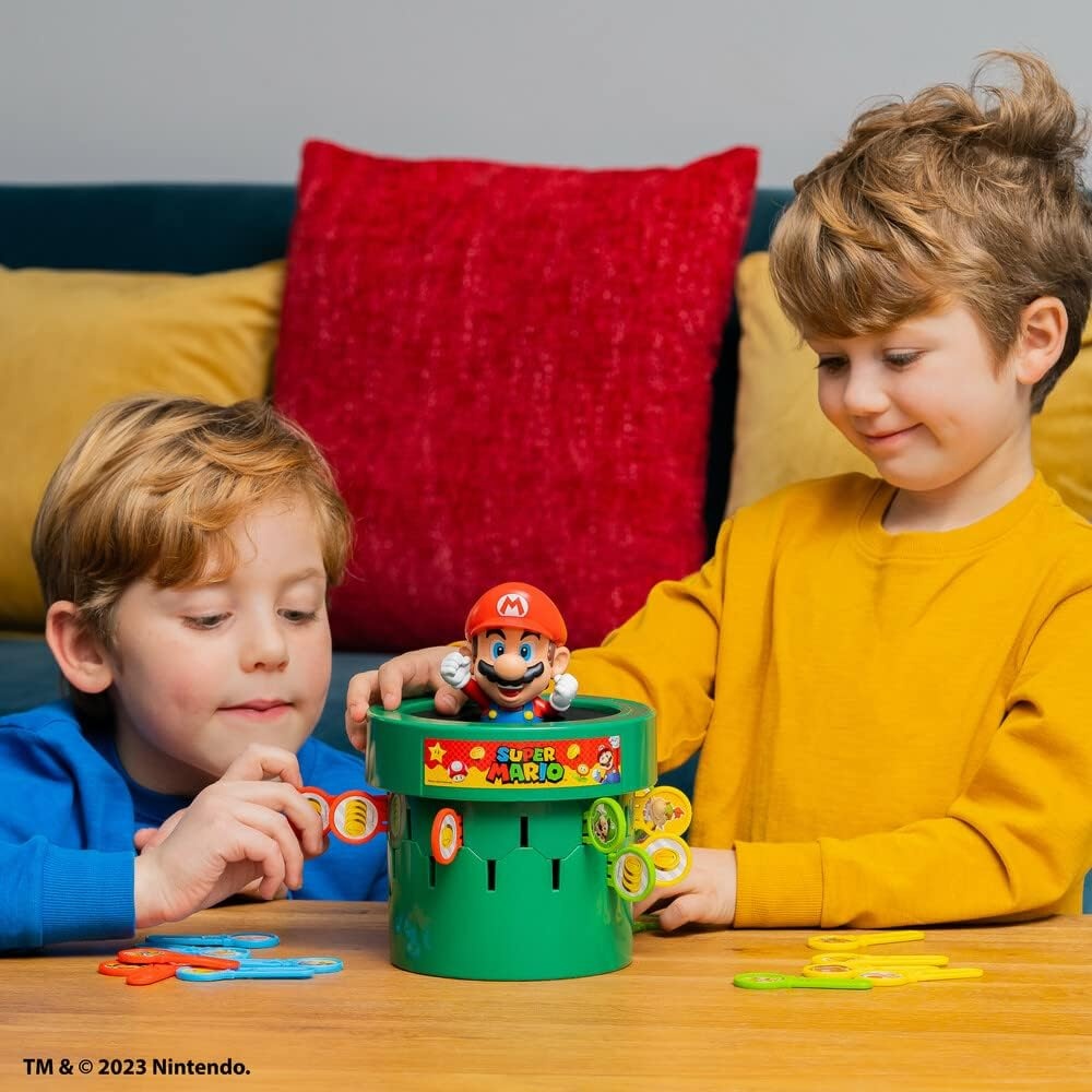TOMY Pop Up Super Mario Board Game | 2-4 Players | Boys & Girls Aged 4 and Up | Family & Preschool Game