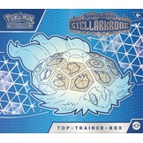 Pokémon - Verzamelkaartspel: Top Trainer-Box Karmesin & Purpur – Stellarkrone (1 full-screen promokaart, 9 boosterpacks & premium accessoires)