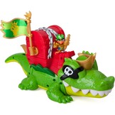 PIRATIX King Croc - scharnierende krokodil voor het vangen van piratix en schatkist - bevat 1 krokodil, 1 exclusieve schat, 2 extra gouden schatten, 1 exclusieve piratix en 1 accessoire