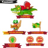 PIRATIX King Croc - scharnierende krokodil voor het vangen van piratix en schatkist - bevat 1 krokodil, 1 exclusieve schat, 2 extra gouden schatten, 1 exclusieve piratix en 1 accessoire
