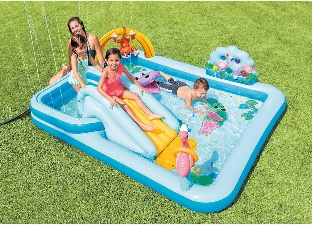 Intex Jungle Adventure Speelcentrum Blauw - 244 x 198 x 71 cm