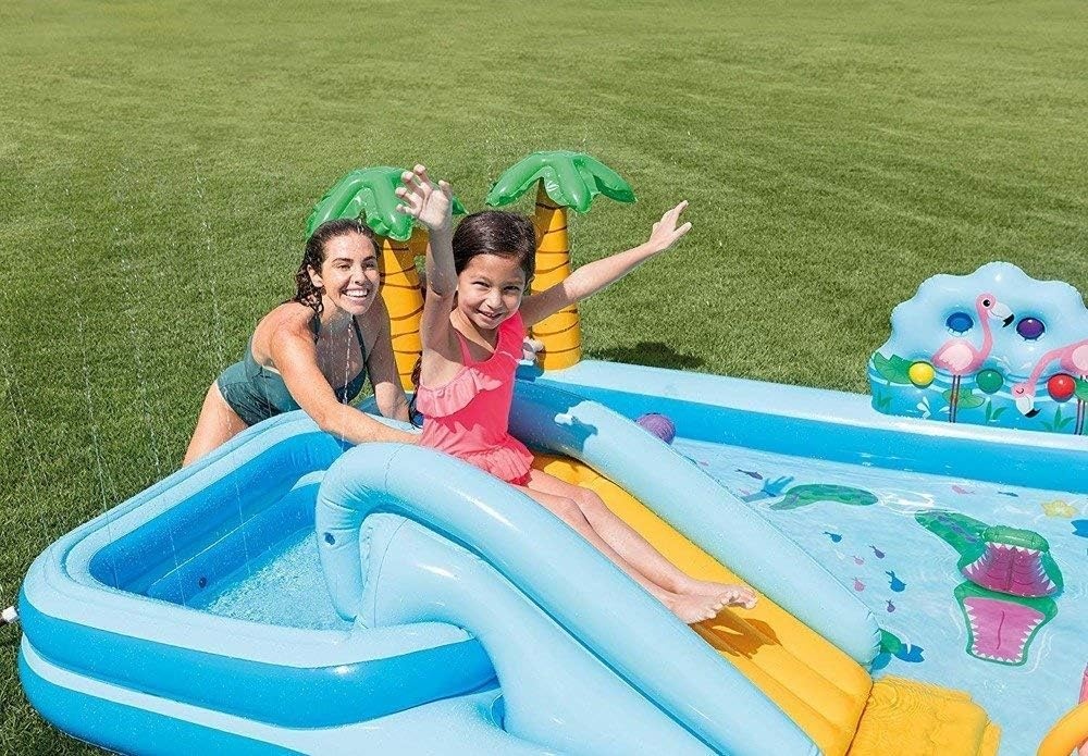 Intex Jungle Adventure Speelcentrum Blauw - 244 x 198 x 71 cm