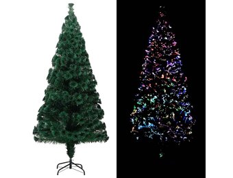 vidaXL Kunstkerstboom met standaard 180 cm glasvezel groen