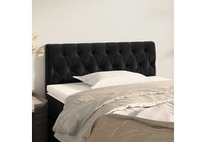 vidaXL Hoofdbord 90x7x78/88 cm fluweel zwart