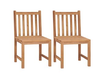 vidaXL Tuinstoelen 2 st massief teakhout